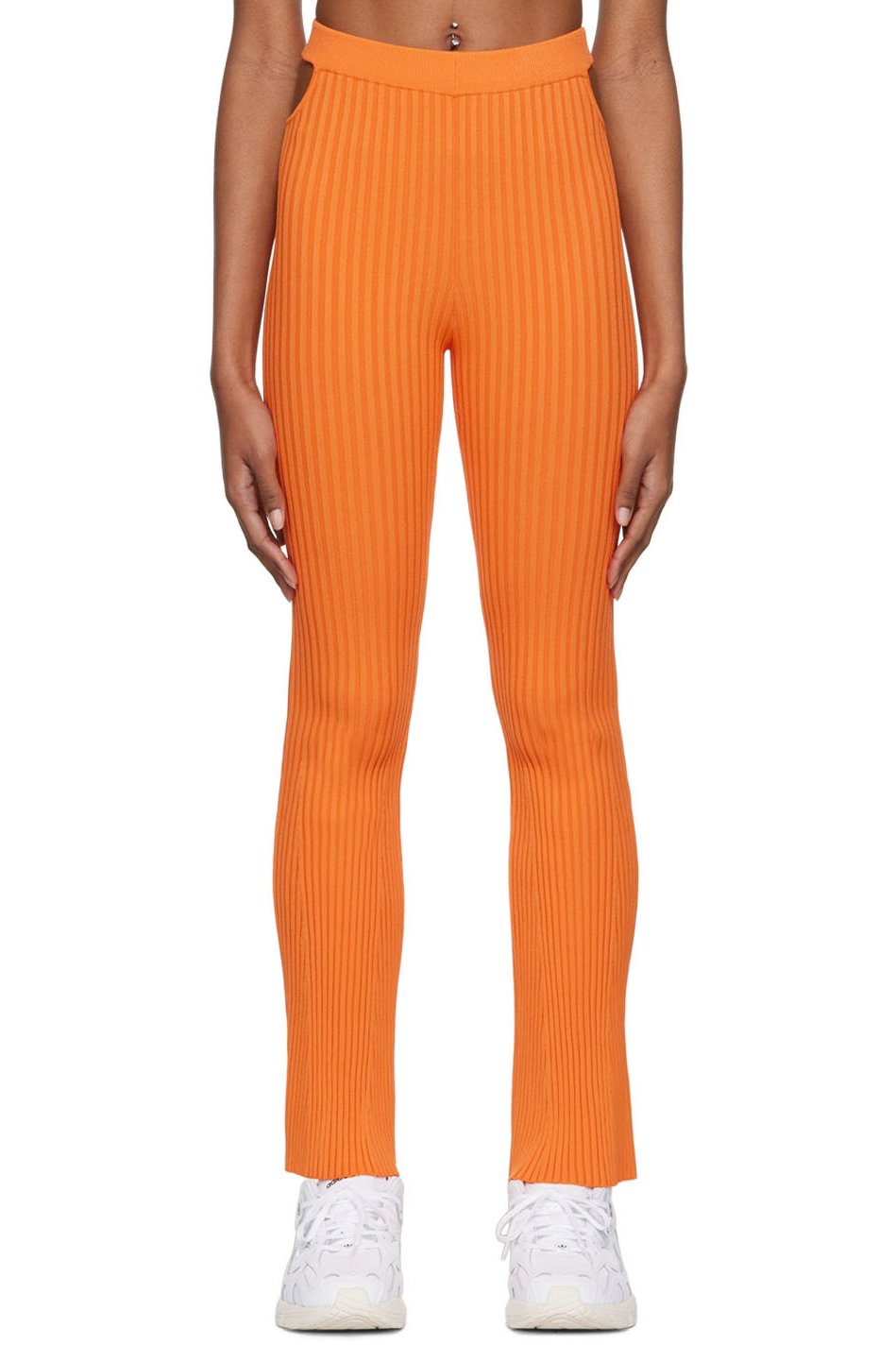 Live the Process - Legging côtelé orange