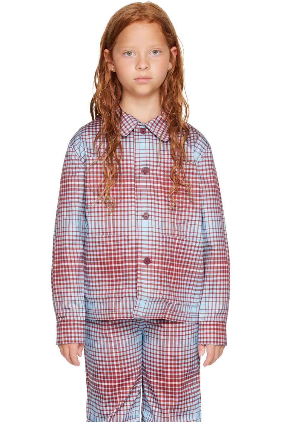 Charles Jeffrey LOVERBOY - SSENSE Exclusive Kids Blue & Red Shirt