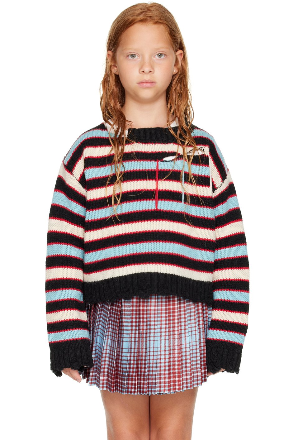 Charles Jeffrey LOVERBOY - SSENSE EXCLUSIVE Kids Multicolor Slash Stripe Sweater