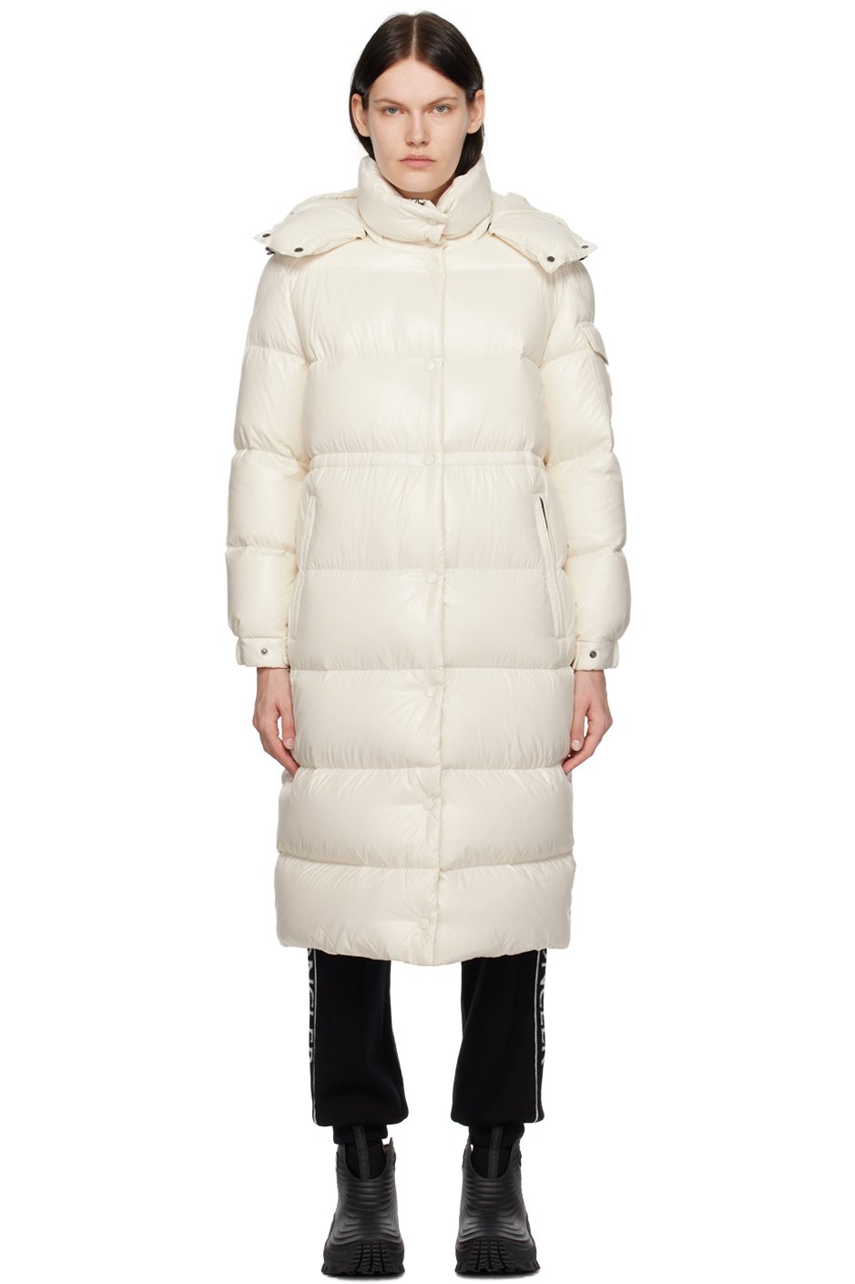 Moncler - Blouson Cavettaz blanc rembourré en duvet