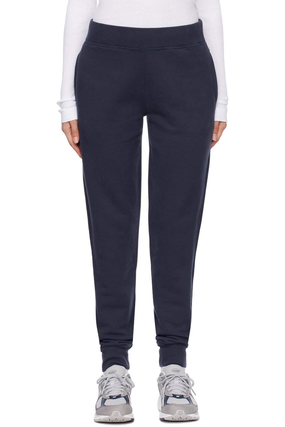 Sunspel - Pantalon de détente décontracté bleu marine