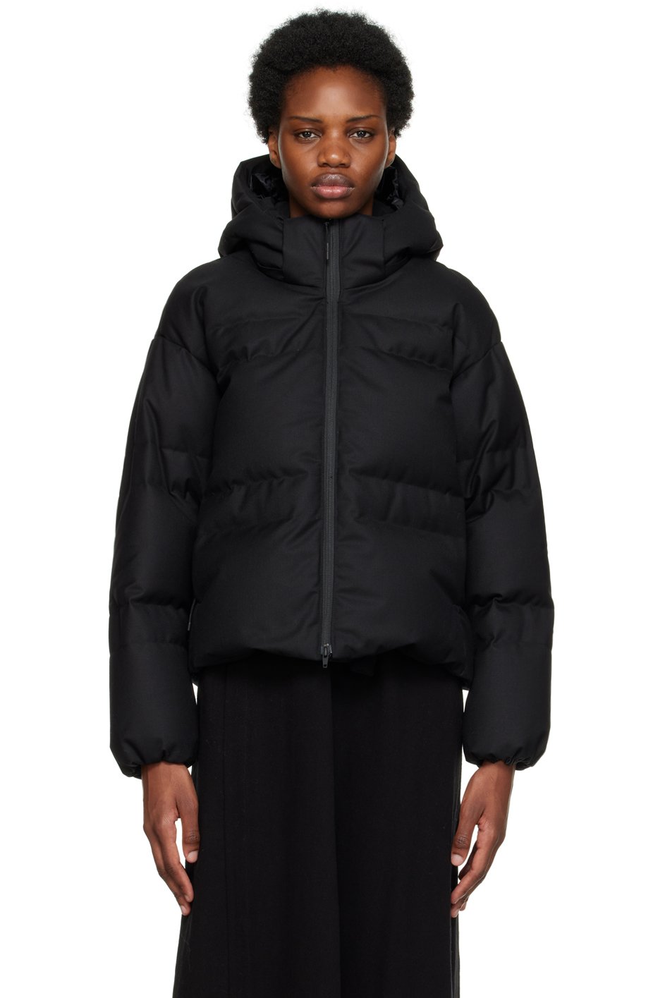 Y-3 - Blouson matelassé CL noir rembourré en duvet