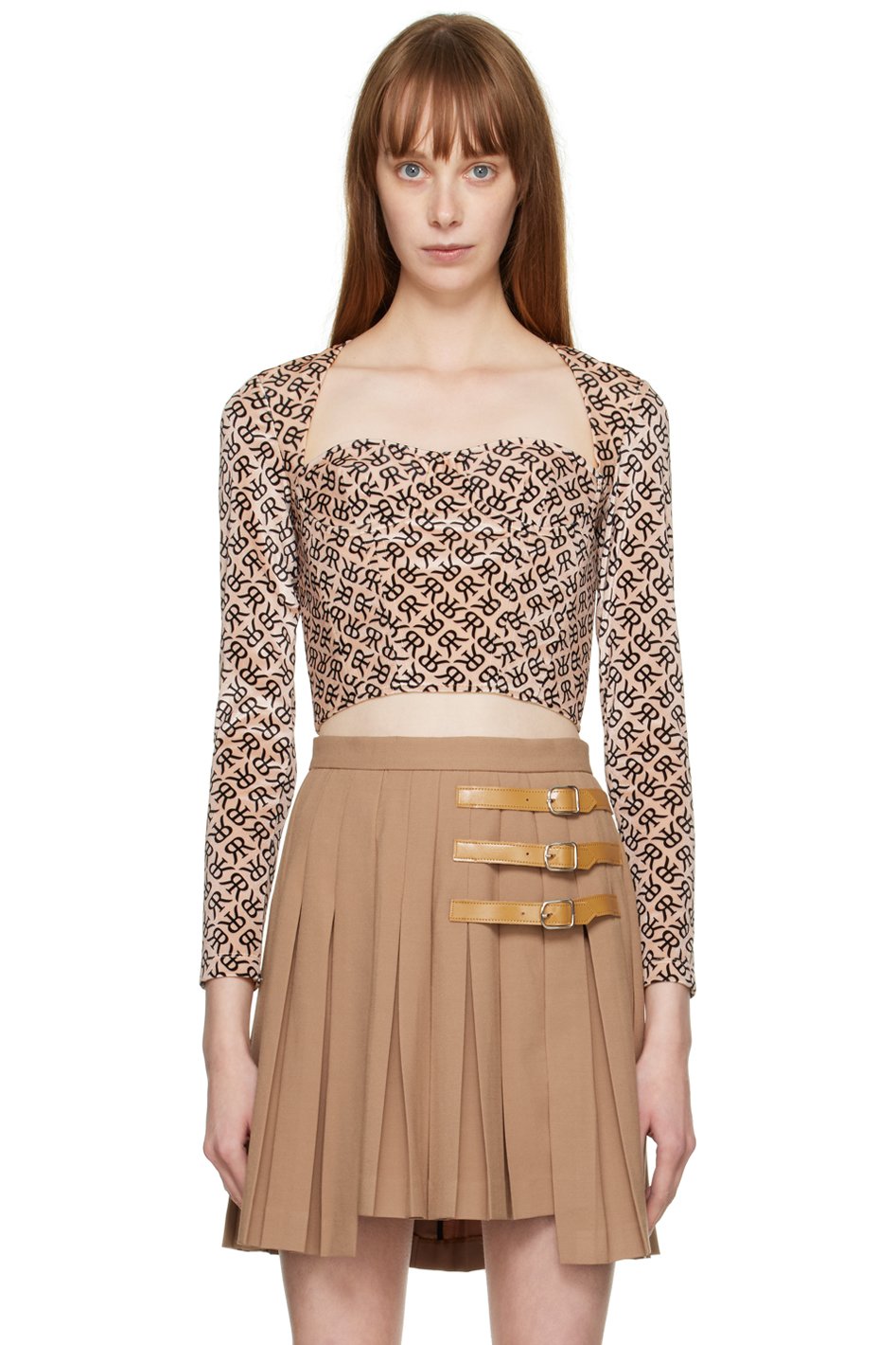 Rokh - Chemisier de style corset rose