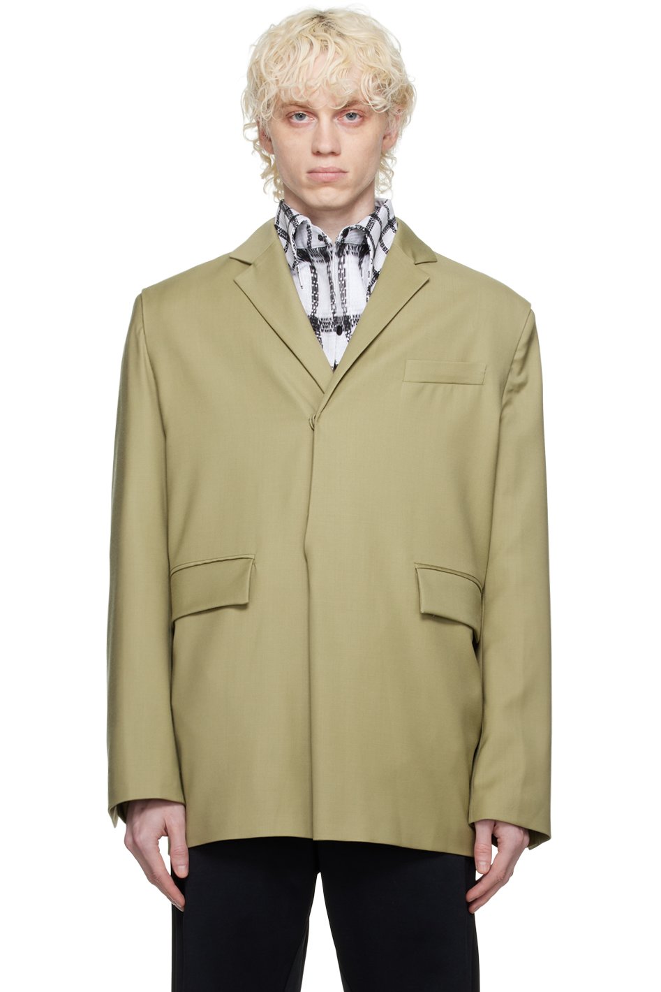Bianca Saunders - Taupe Pull Over Blazer