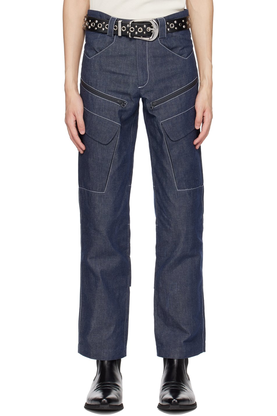 paria /FARZANEH - Blue Utility Jeans