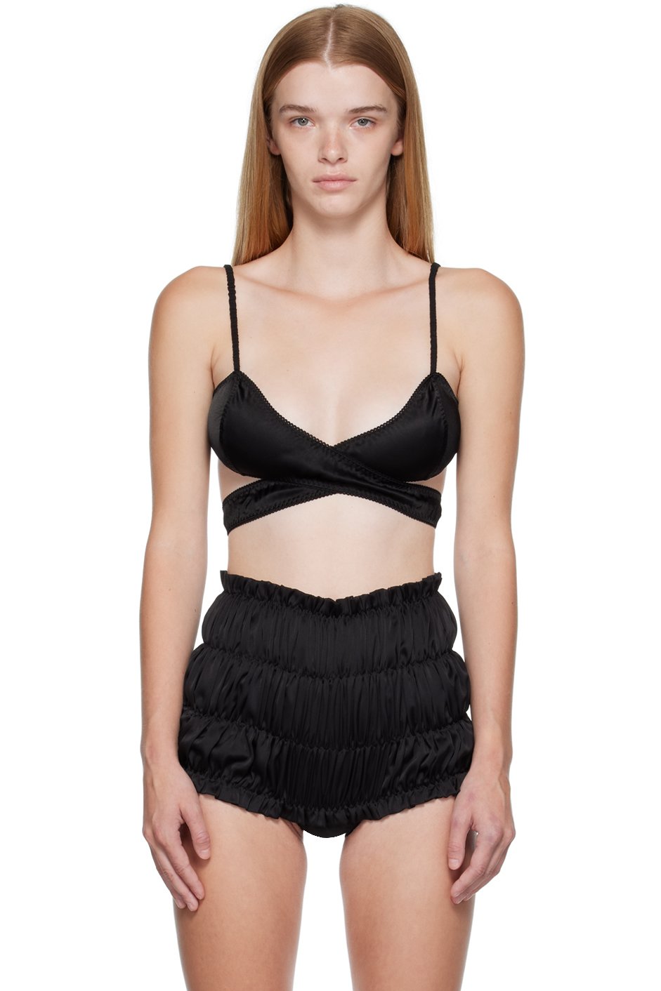 Anna October - Camisole Lotus Brasserie noir