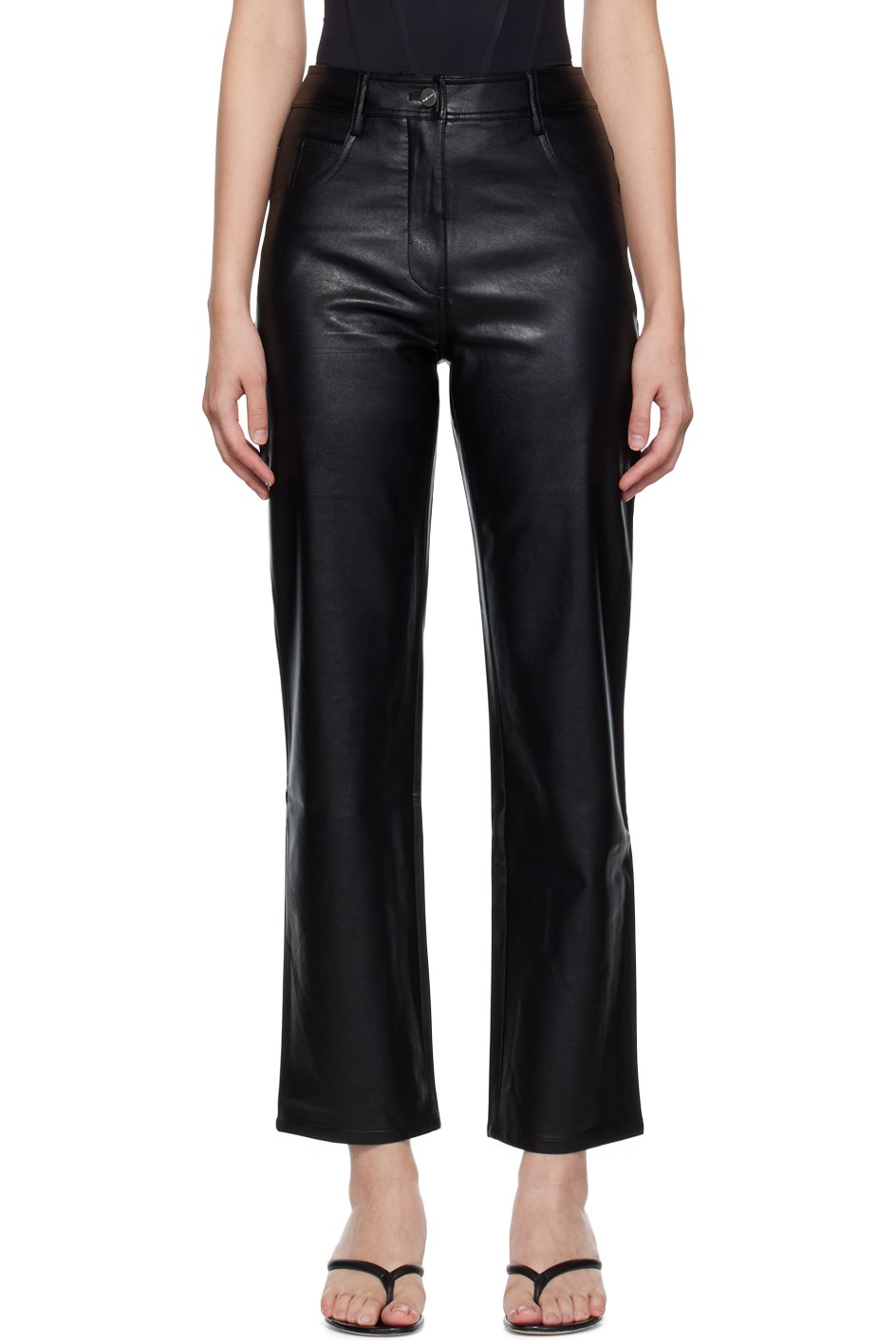 Miaou - Black Junior Faux-Leather Pants