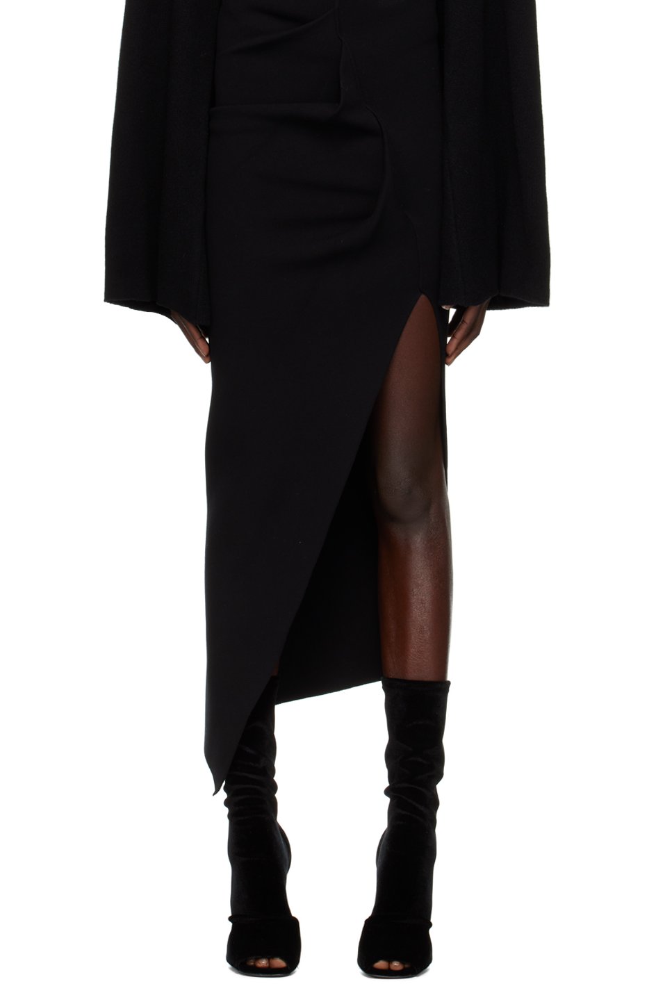 Rick Owens - Jupe midi Rent noire