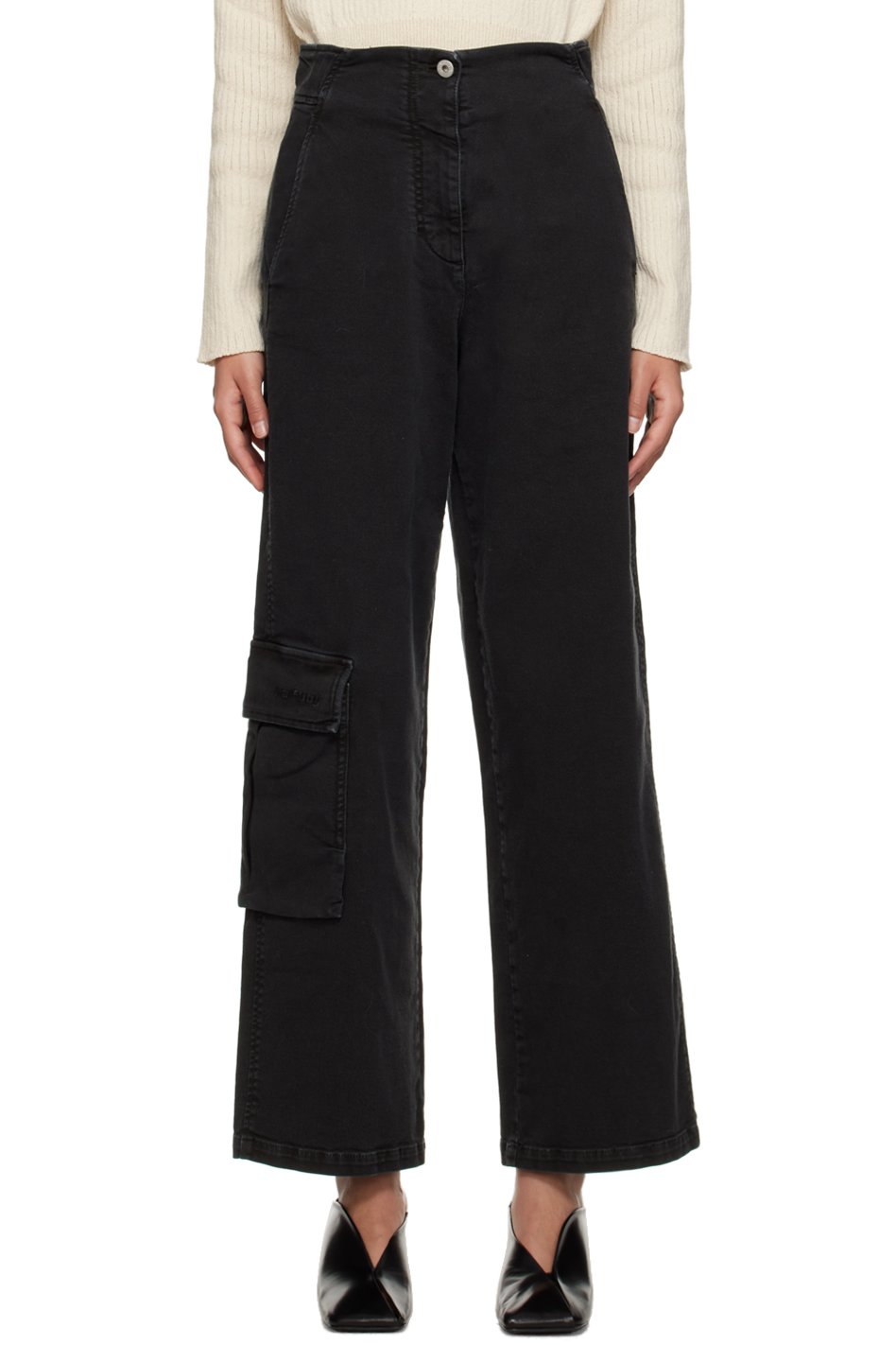 HALFBOY - Black Cargo Trousers