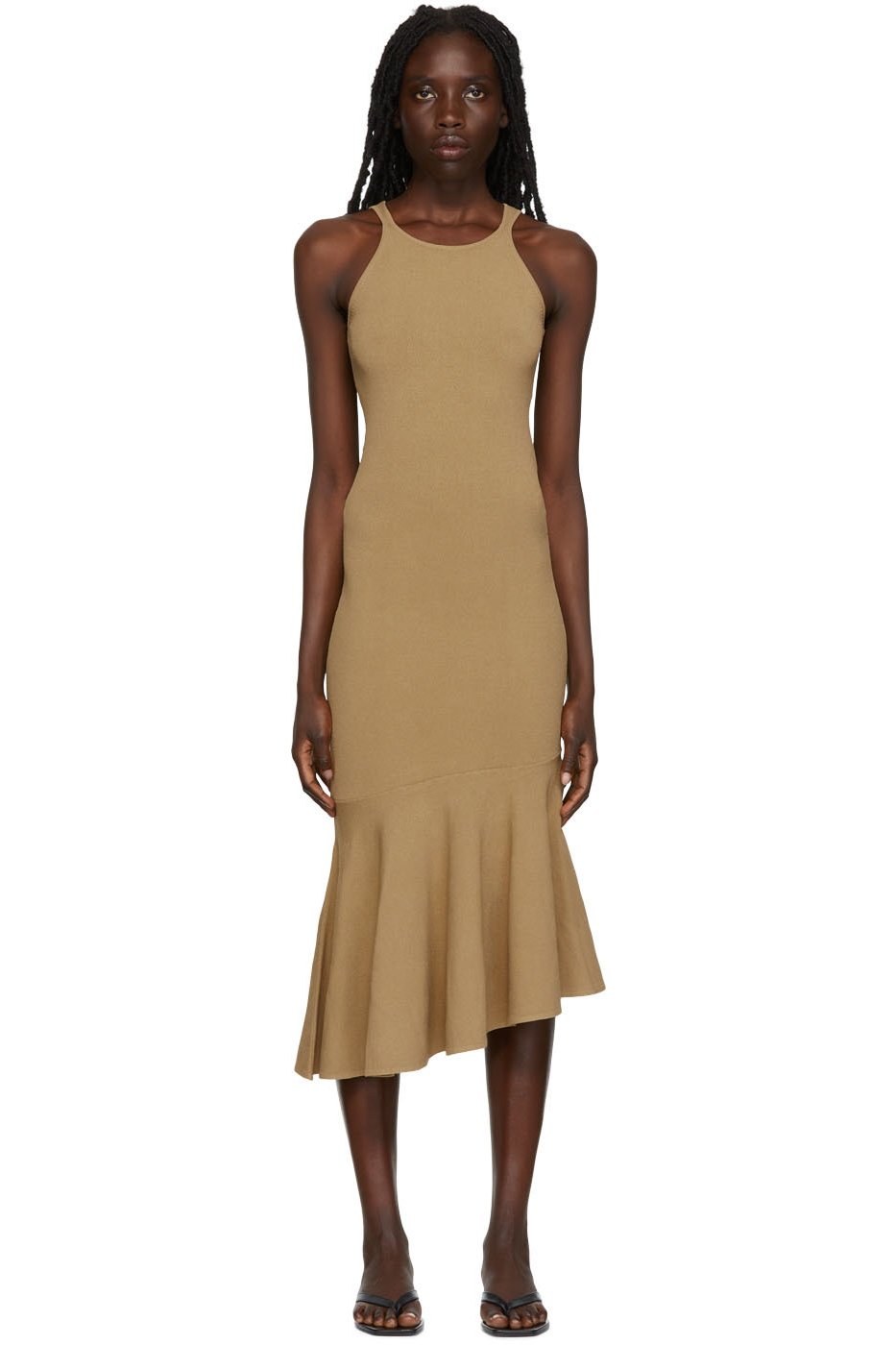 DEVEAUX NEW YORK - Robe midi Charlize kaki