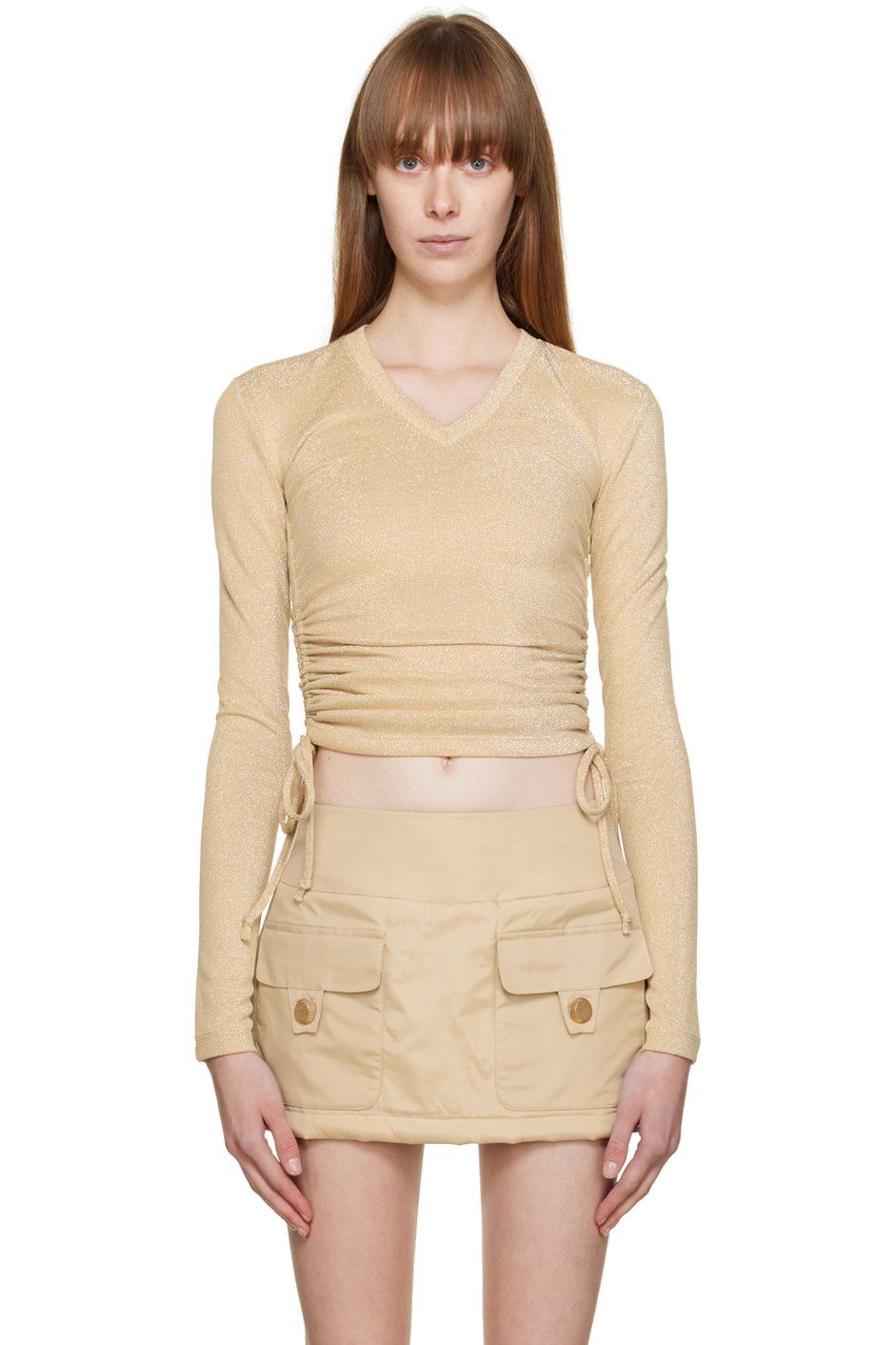 BONBOM - T-shirt à manches longues Hee beige