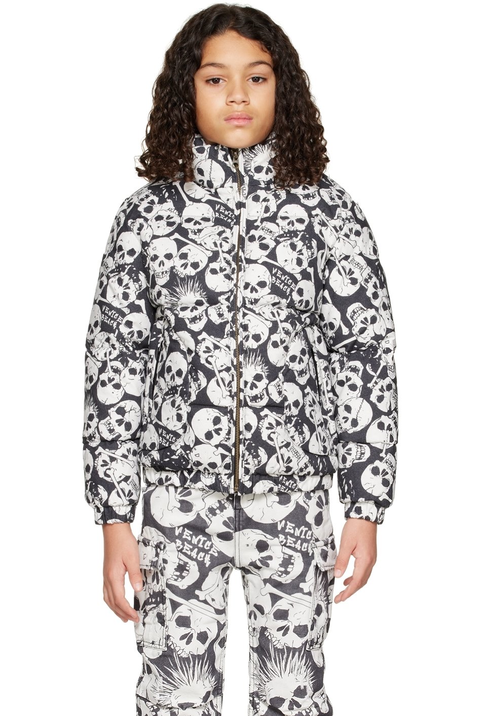 ERL - Kids Black Skull Down Jacket