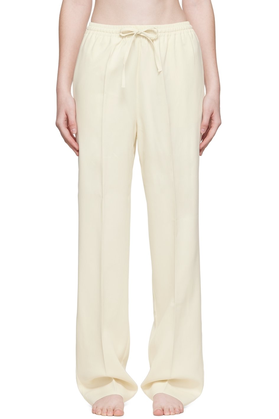 ASCENO - Off-White Aurelia Lounge Pants