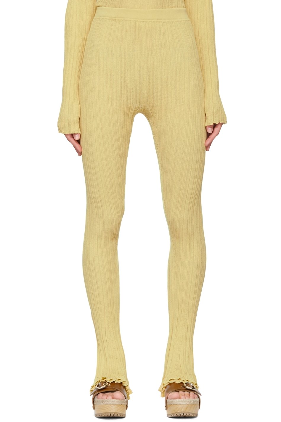 3.1 Phillip Lim - Pantalon de survêtement jaune en coton