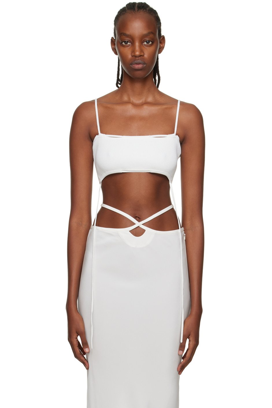 Christopher Esber - Camisole blanche à attaches double tour