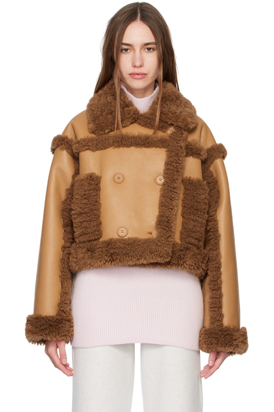 Stand Studio - Brown Kristy Faux-Shearling Jacket