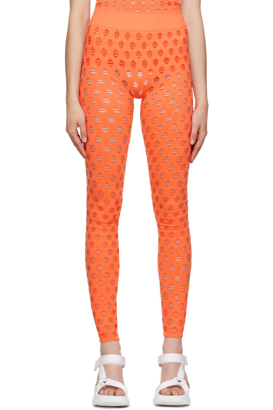 Maisie Wilen - Legging orange à perforations