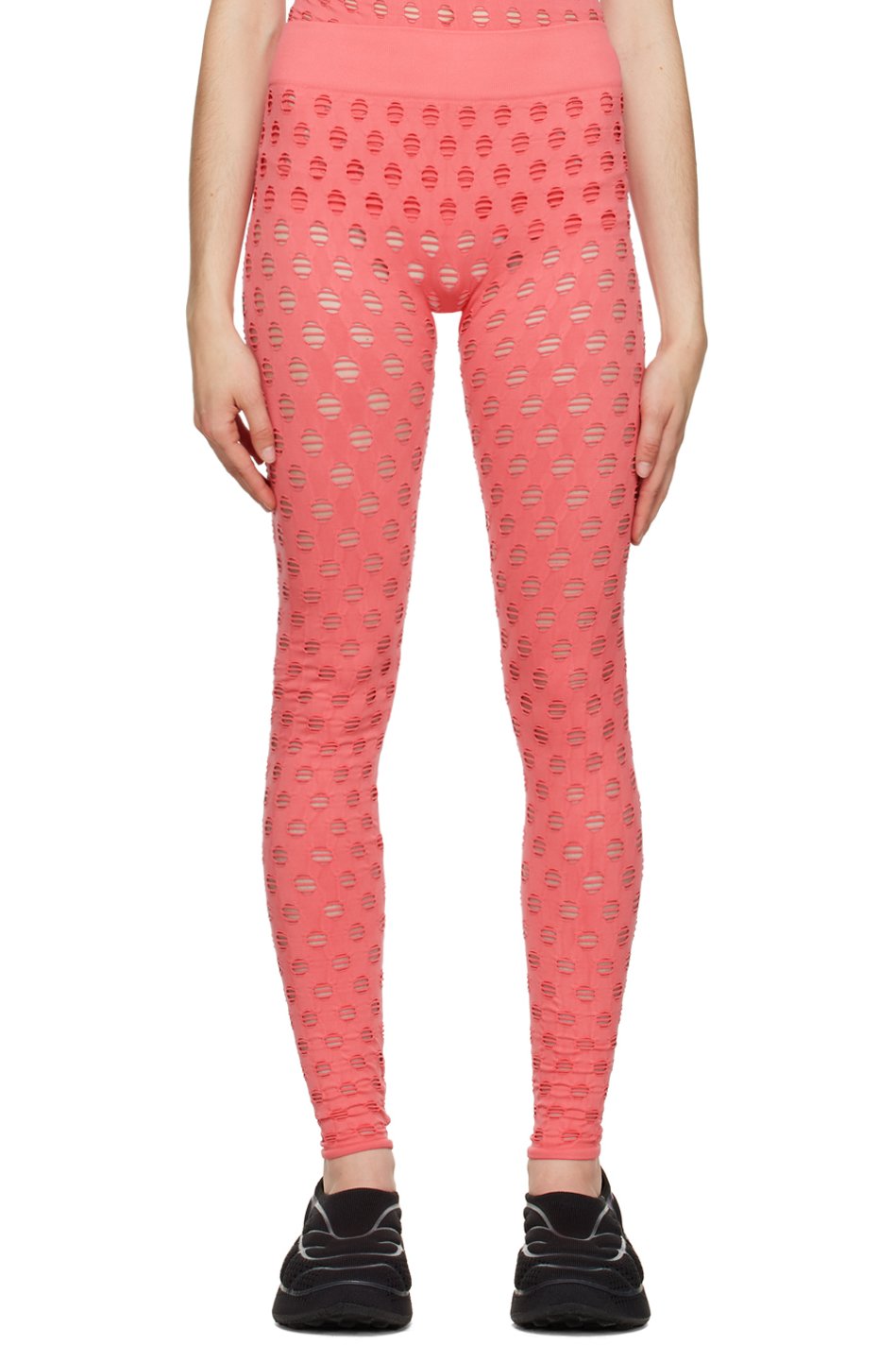 Maisie Wilen - Legging rose à perforations