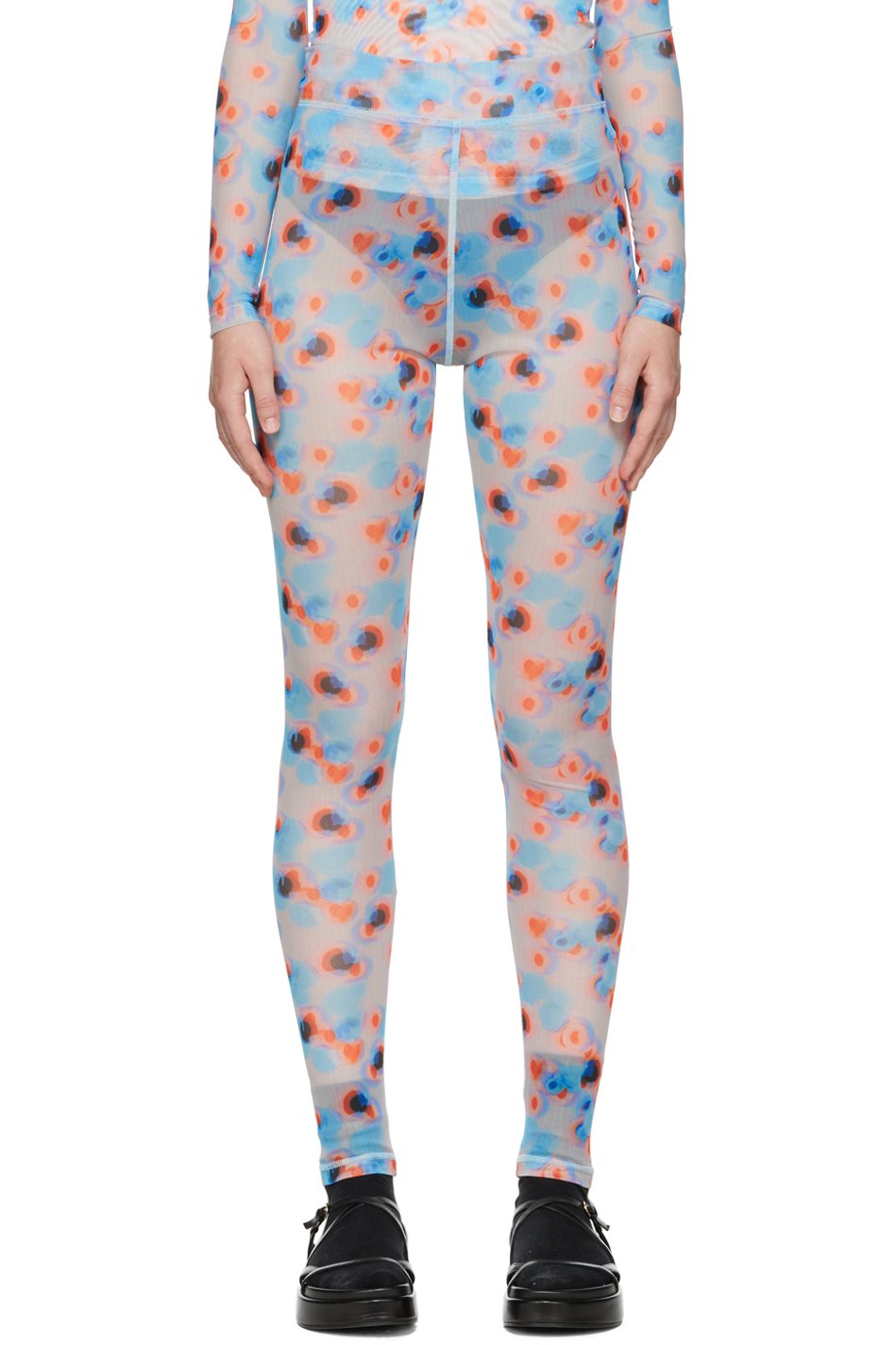 Henrik Vibskov - Legging mauve à motif graphique