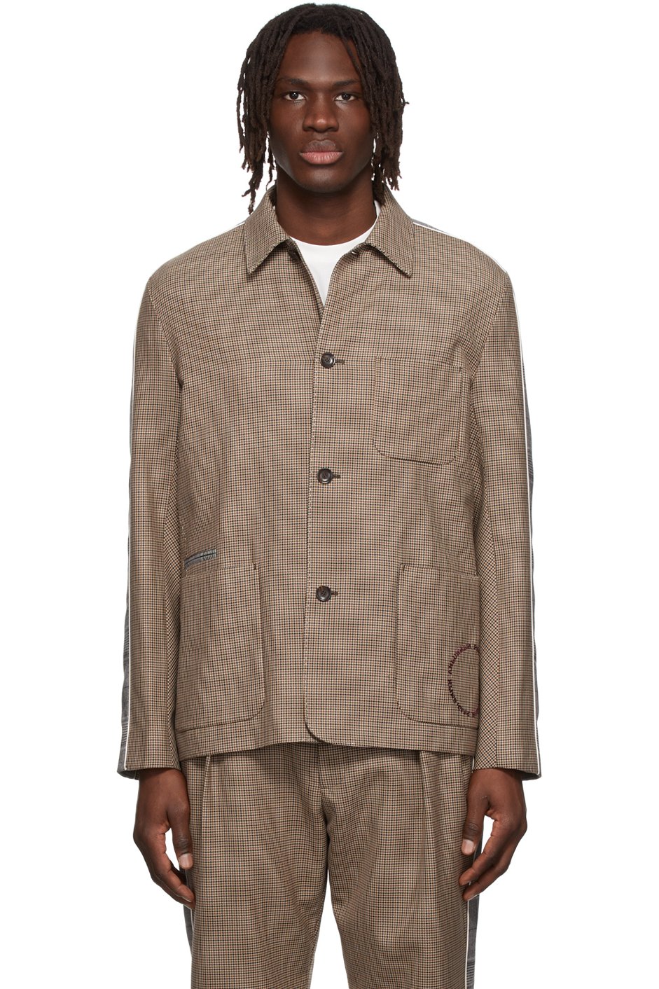 Ahluwalia &PaulSmith - Veston beige en laine exclusif à SSENSE