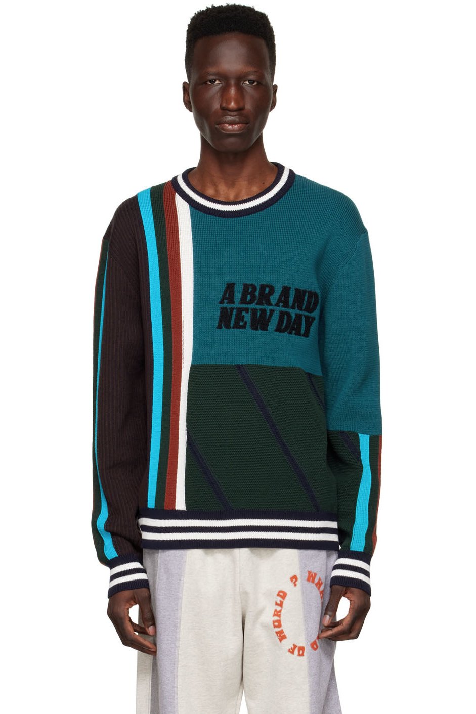 Ahluwalia &PaulSmith - Pull vert en coton exclusif à SSENSE