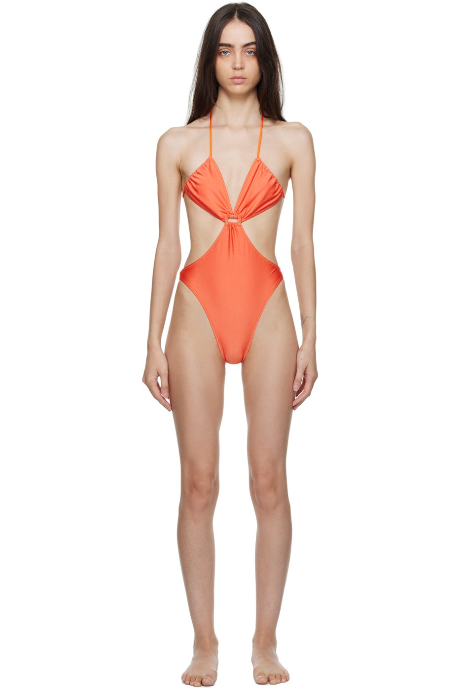 DOS SWIM - Maillot de bain une pièce Kisa orange exclusif à SSENSE