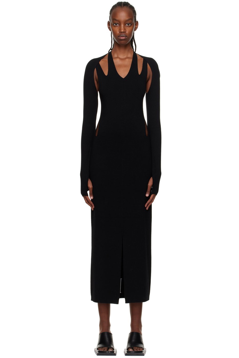 Dion Lee - Robe midi noire à fente