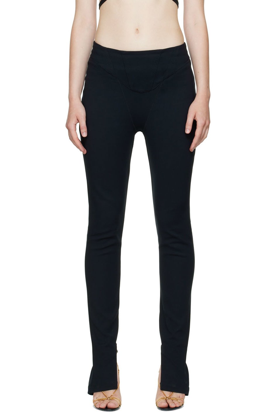 Dion Lee - Pantalon de style corset Double Arch noir