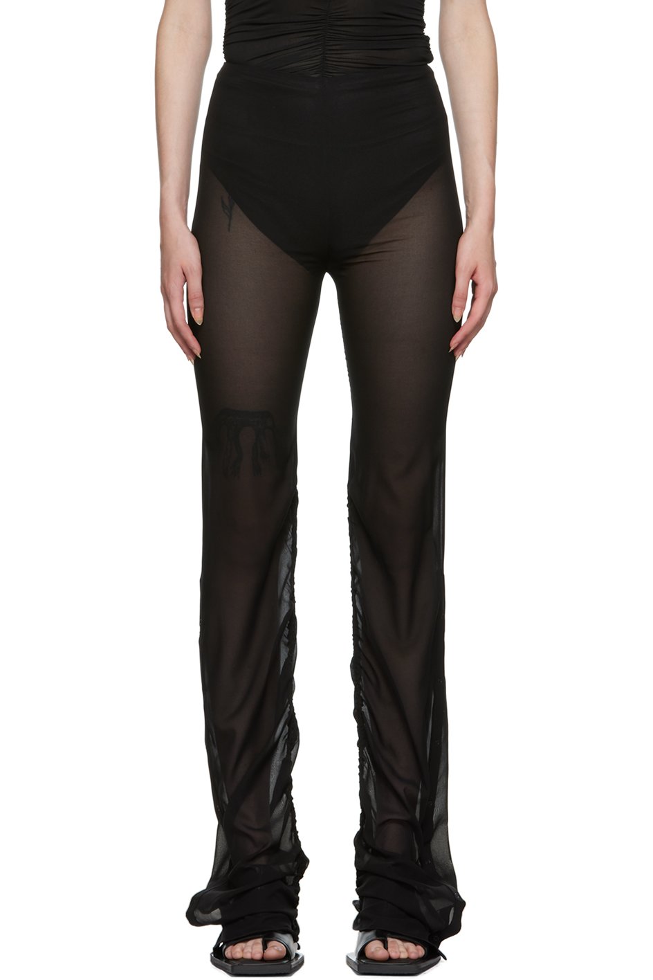 Dion Lee - Pantalon drapé noir à fronces