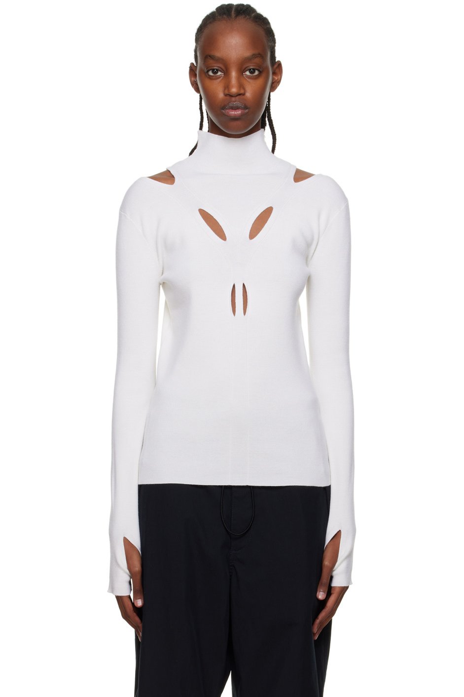 Dion Lee - Col roulé Skivvy blanc cassé