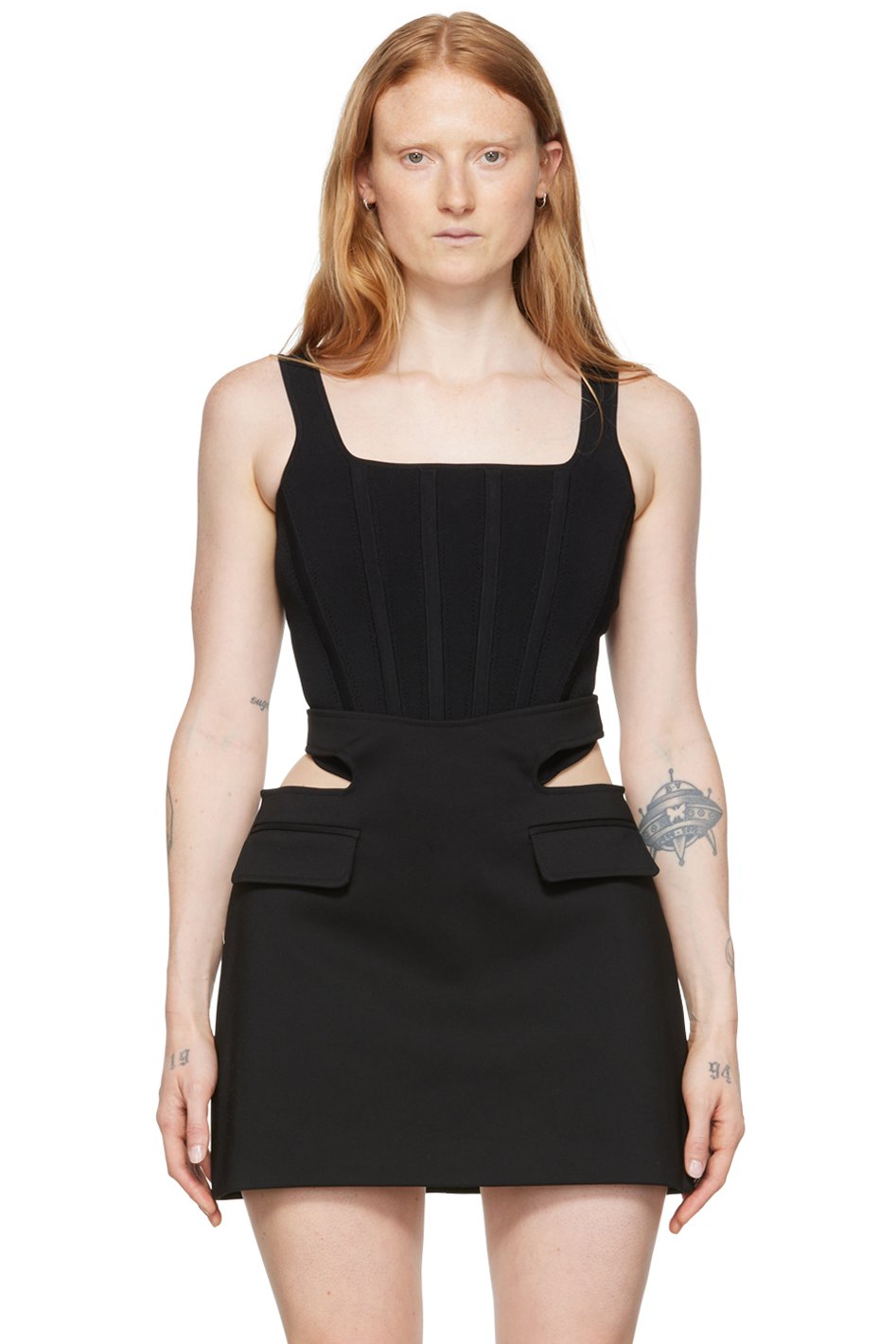 Dion Lee - Débardeur noir en viscose