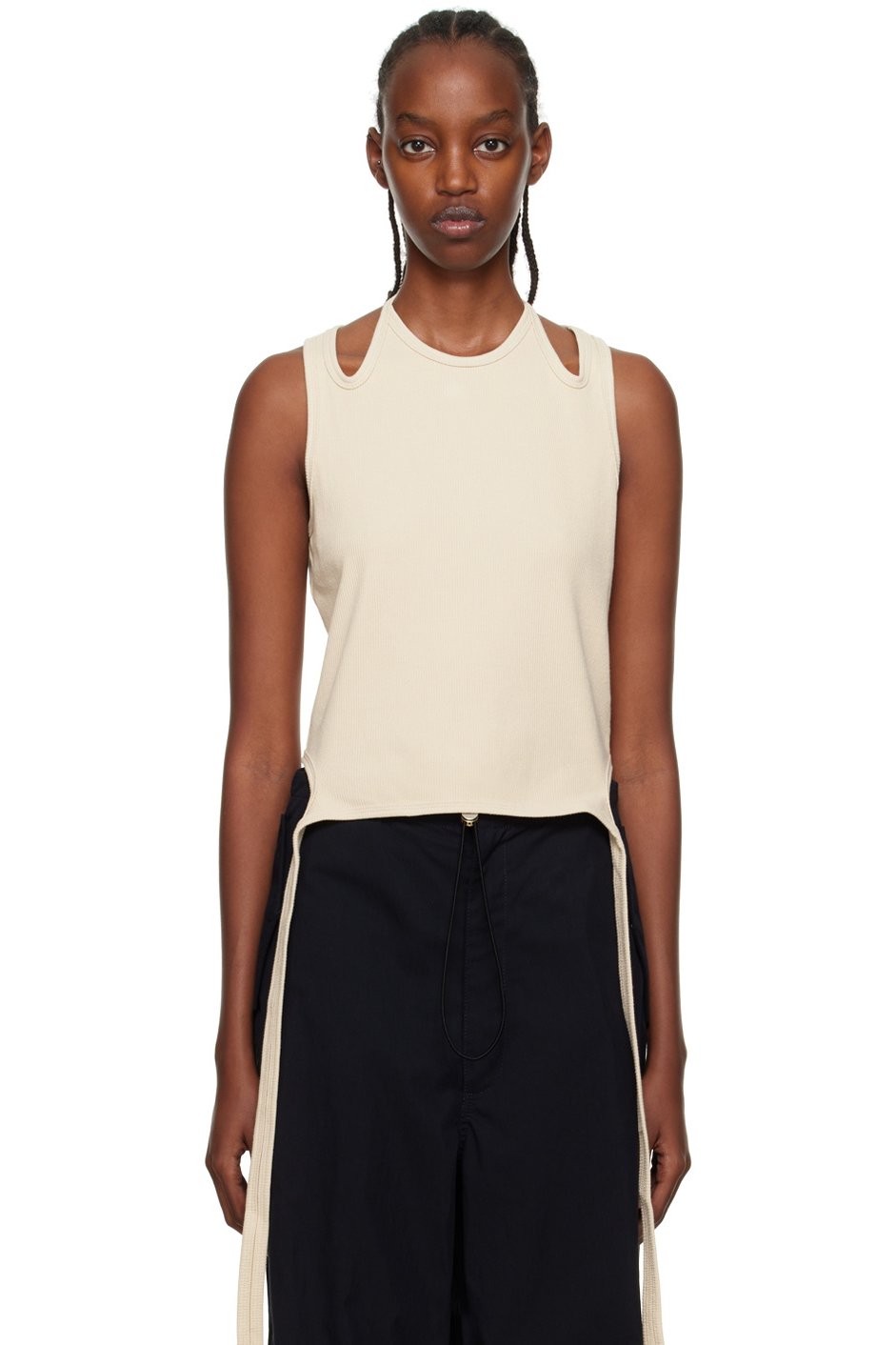 Dion Lee - Débardeur beige à corsage bain de soleil
