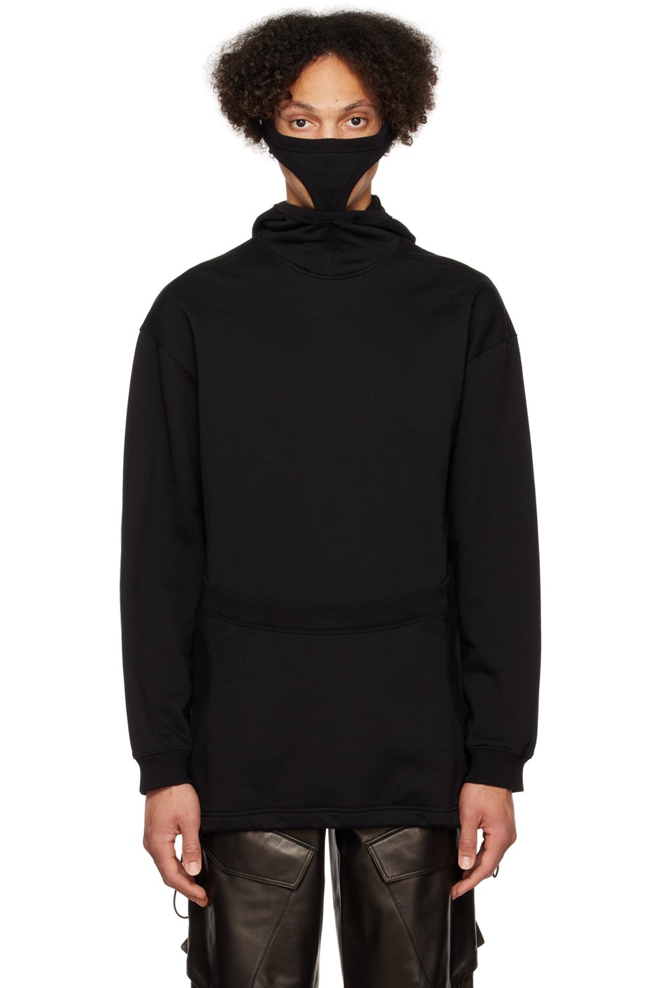 Dion Lee - ブラック Interlock Mask フーディ