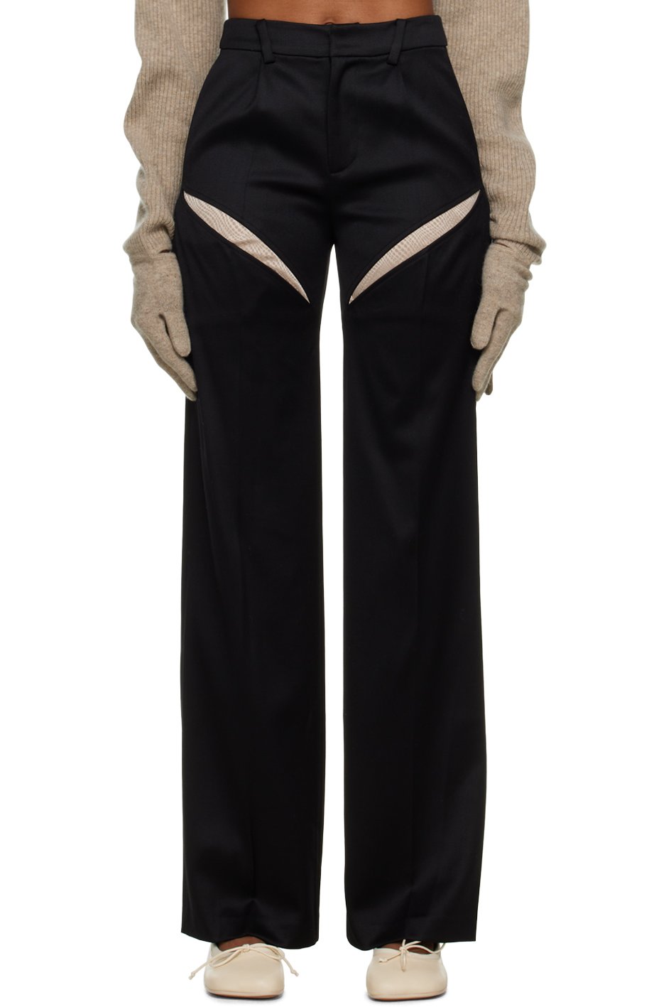 Rui - Black Cutout Trousers