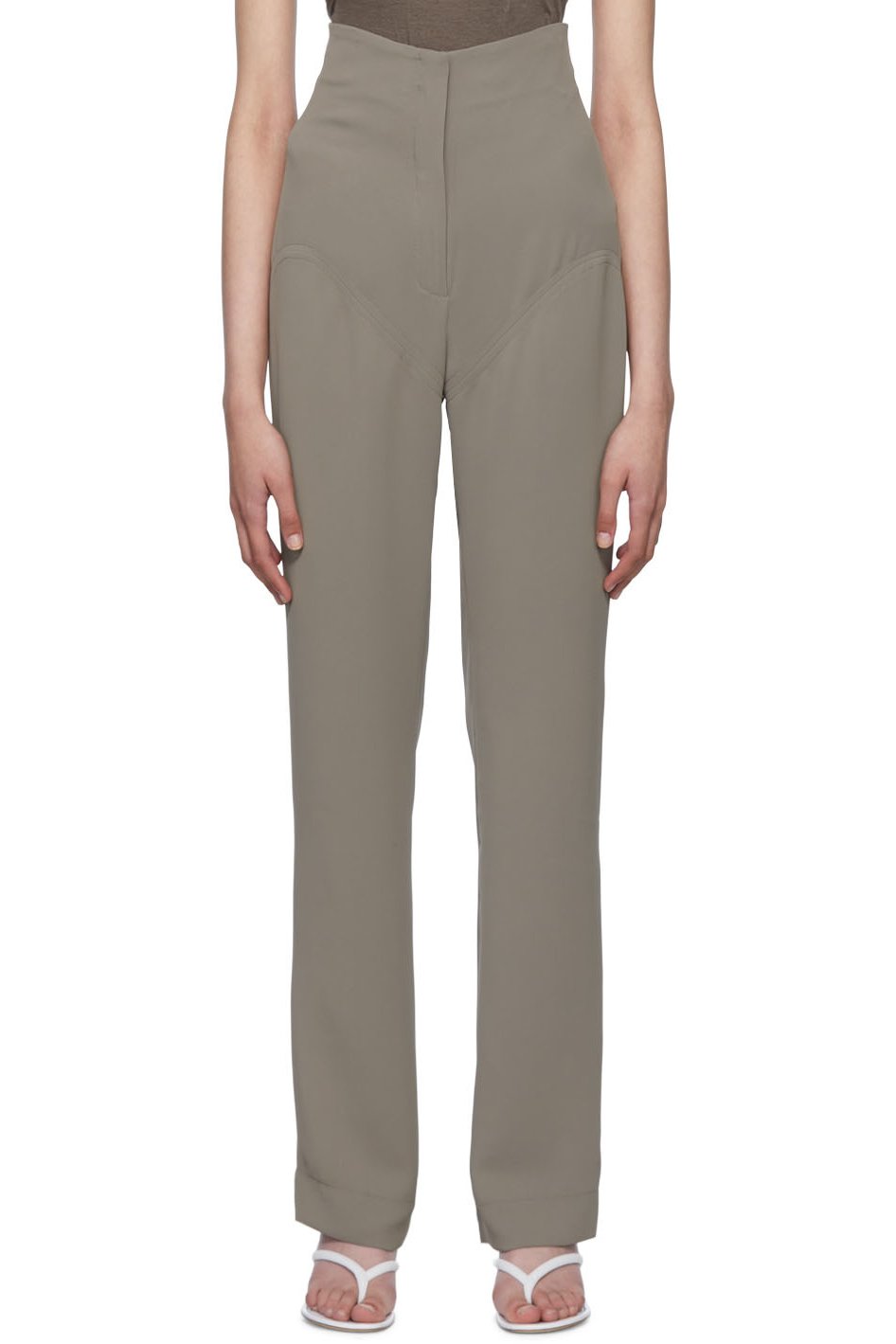 Paris Georgia - Pantalon semi-évasé gris