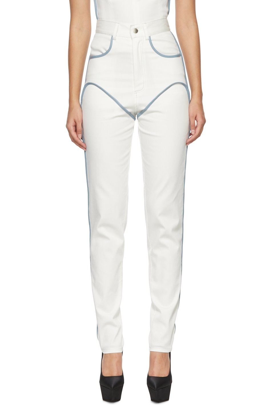 Paris Georgia - Pantalon Cowboy blanc cassé