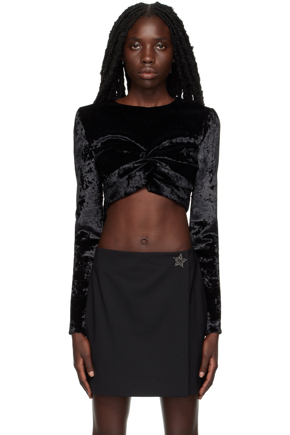MSGM - Chemisier torsadé noir