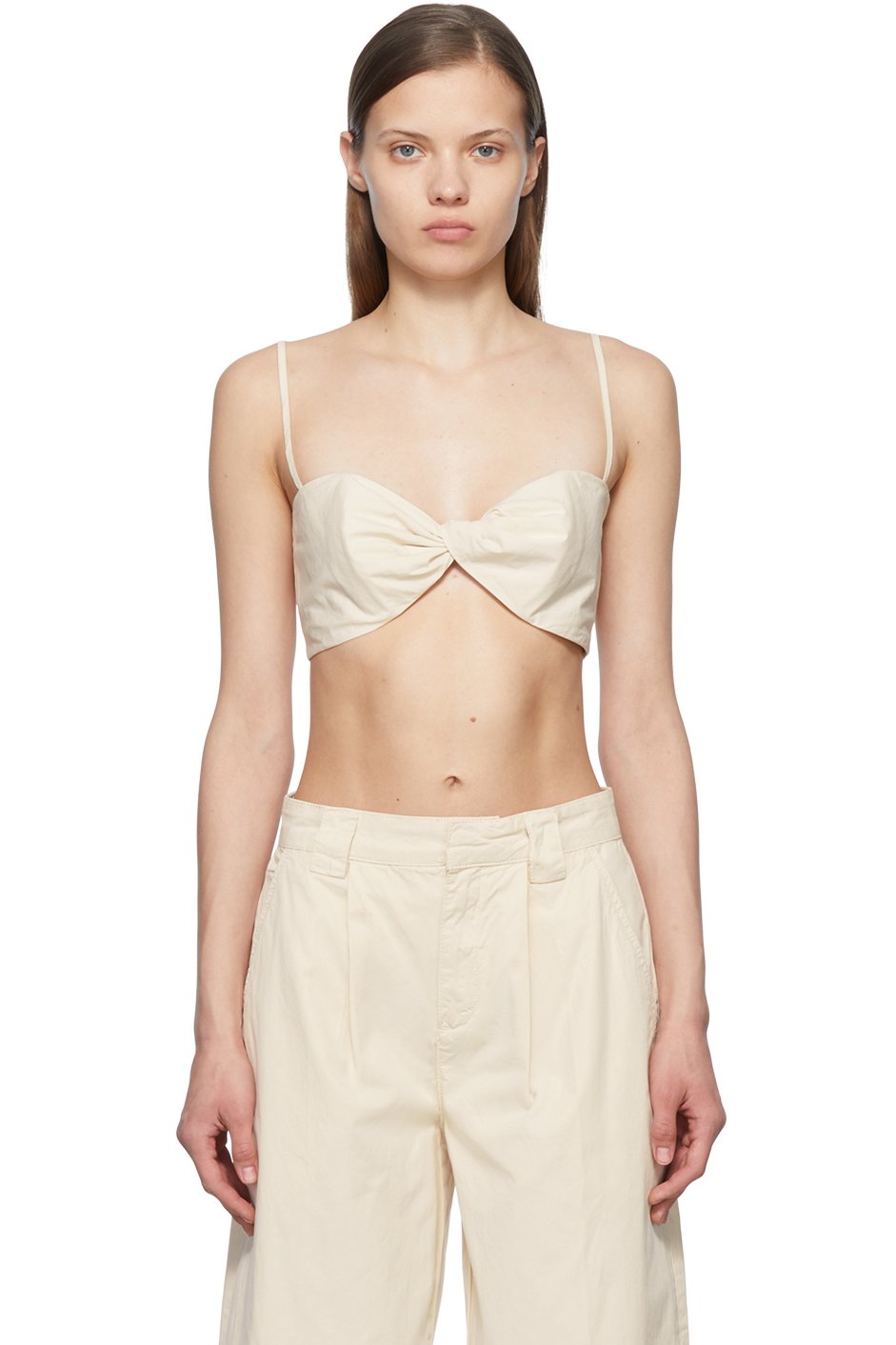 Frame - Débardeur blanc cassé en coton