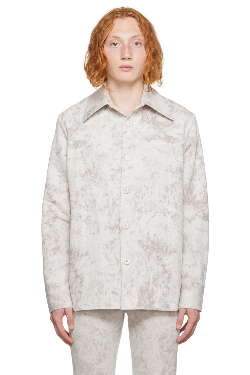 Séfr - SSENSE Exclusive Off-White Mille Denim Shirt
