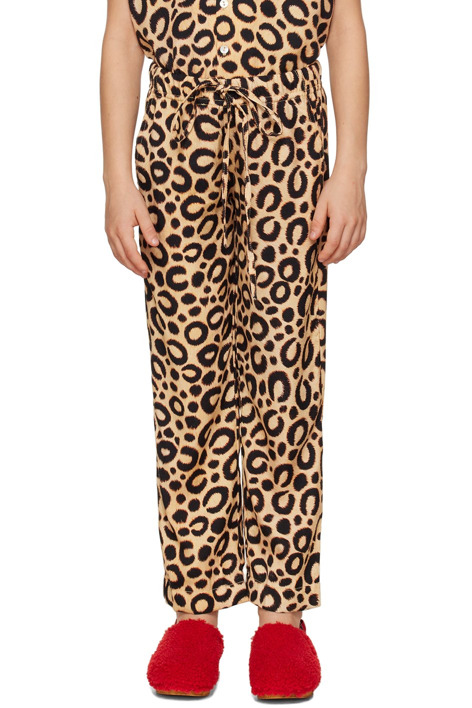 Endless Joy - Kids Beige Leopard Lounge Pants