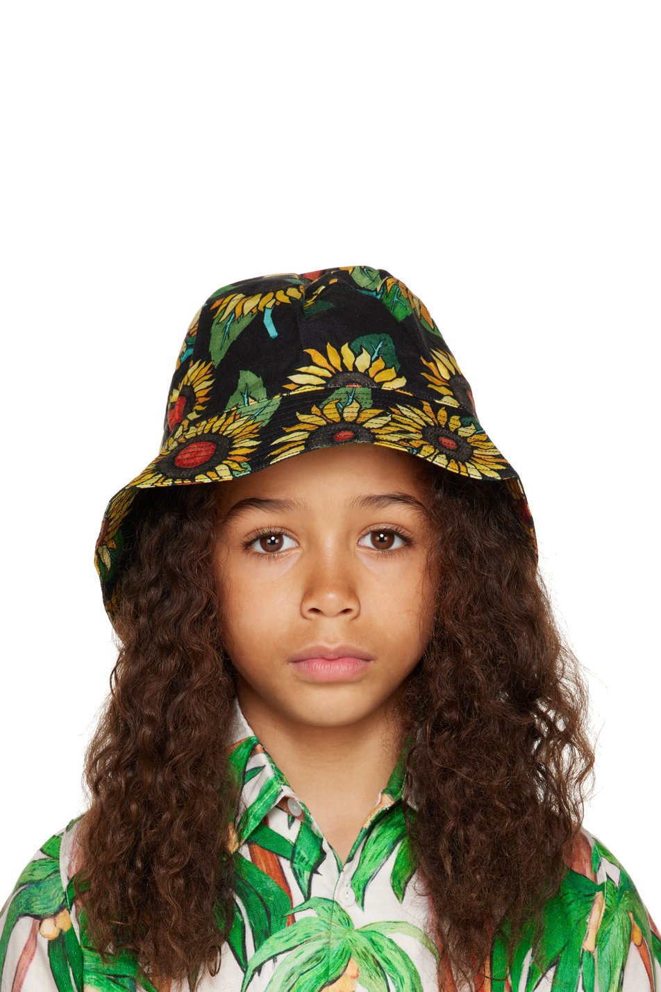 Endless Joy - Kids Black Sunflower Bucket Hat