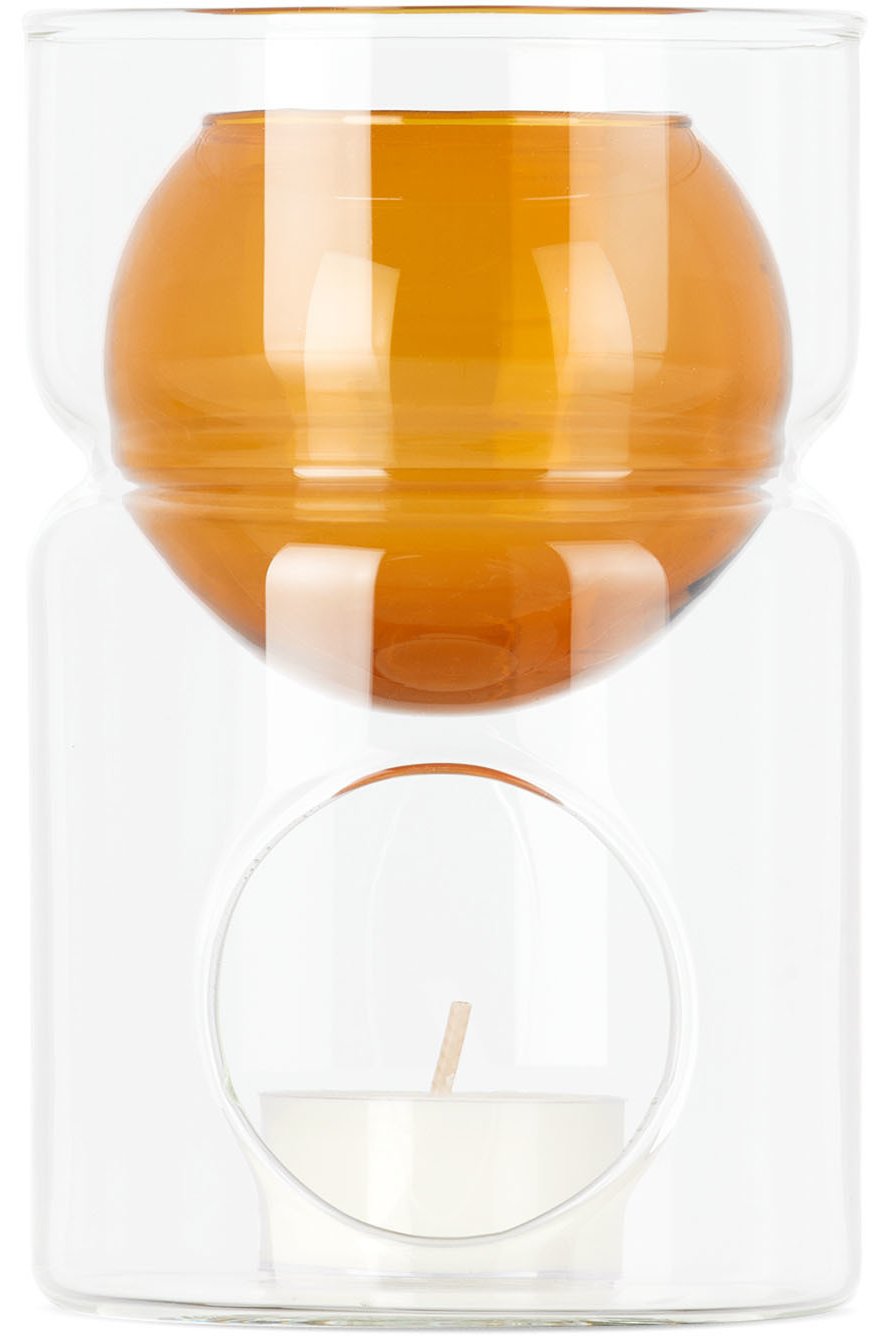 Fazeek - Orange Tea Light & Oil Burner
