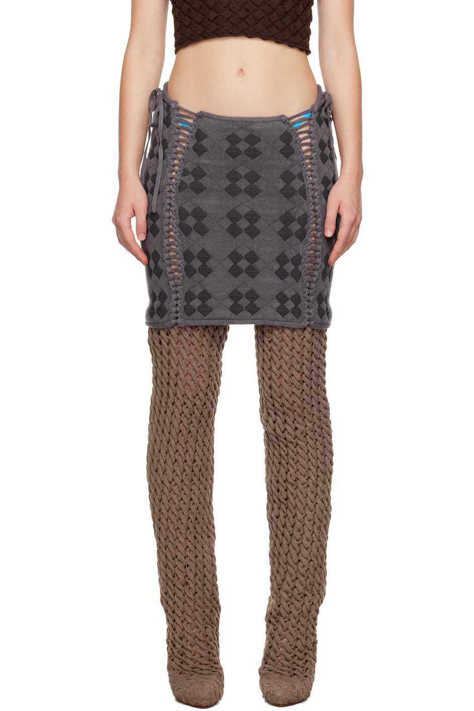 Isa Boulder - SSENSE Exclusive Gray Expandable Miniskirt