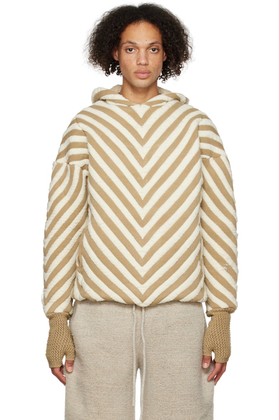 Isa Boulder - SSENSE Exclusive Tan & Off-White Arrow Hoodie