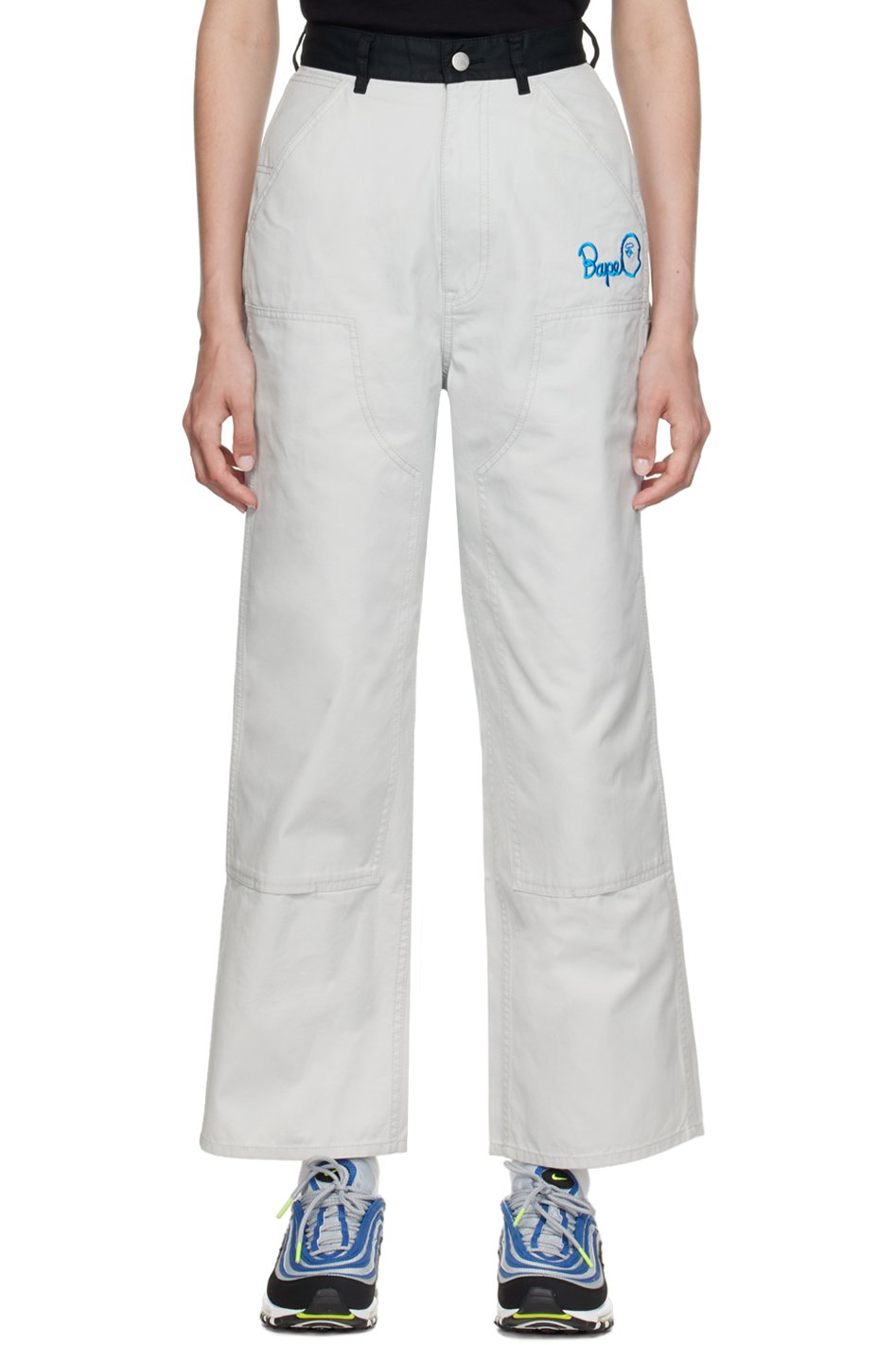 BAPE - Pantalon de peintre gris