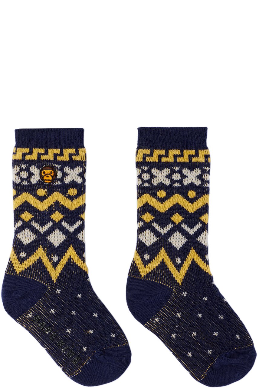 BAPE - Kids Navy Baby Milo Nordic Socks