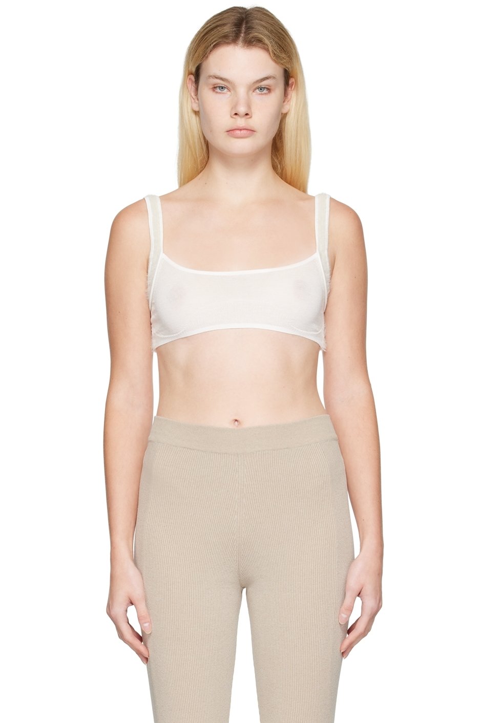 JACQUEMUS - Soutien-gorge de style bandeau Ascosu blanc - Le papier