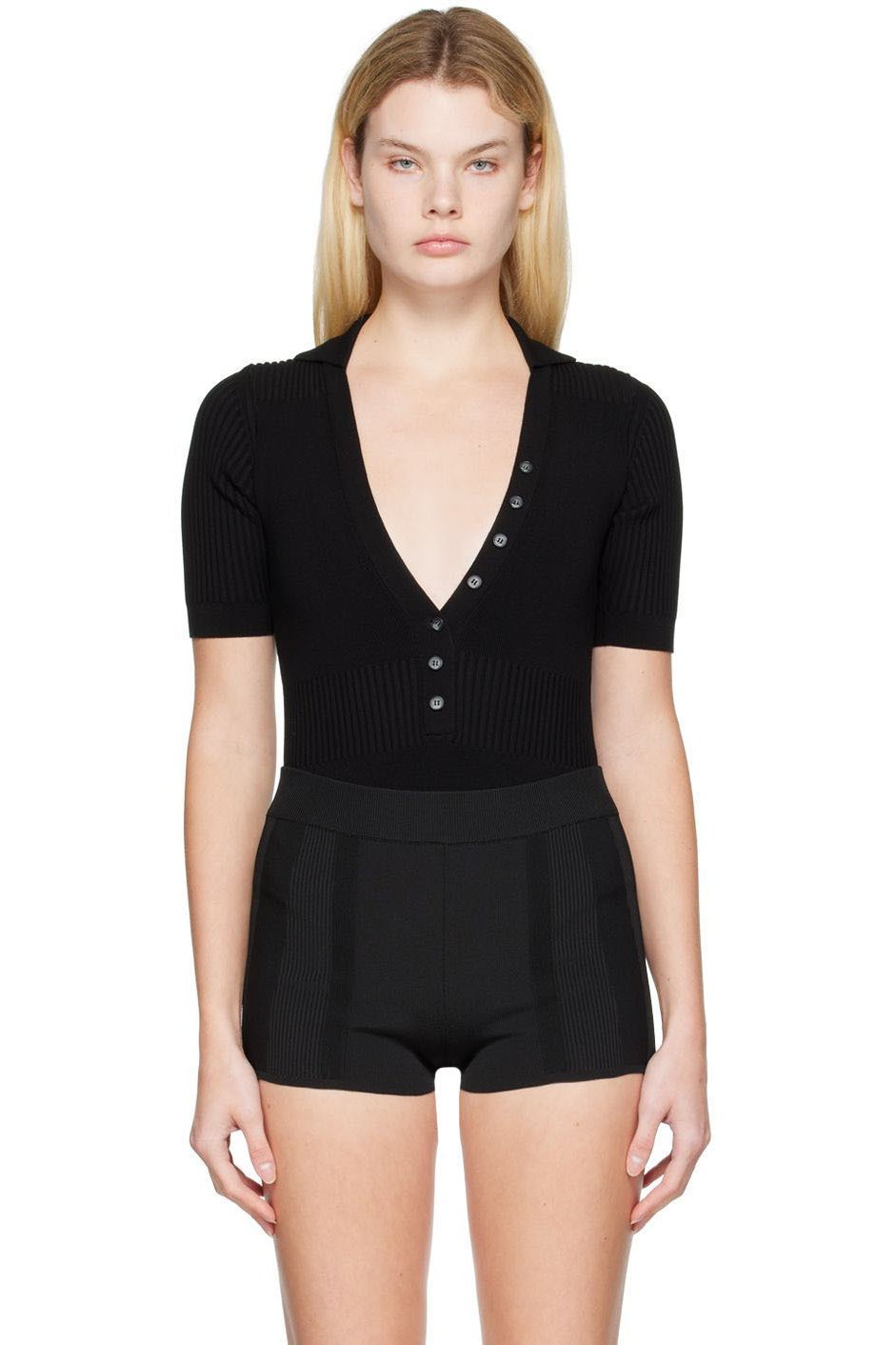JACQUEMUS - Justaucorps 'Le body Yauco' noir