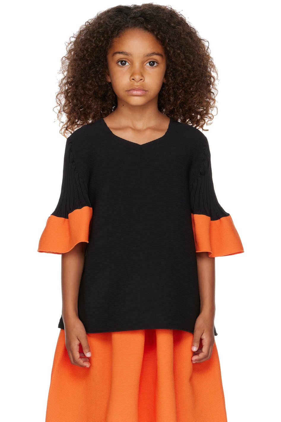CFCL - Kids Black & Orange Pottery Kid 1 Top