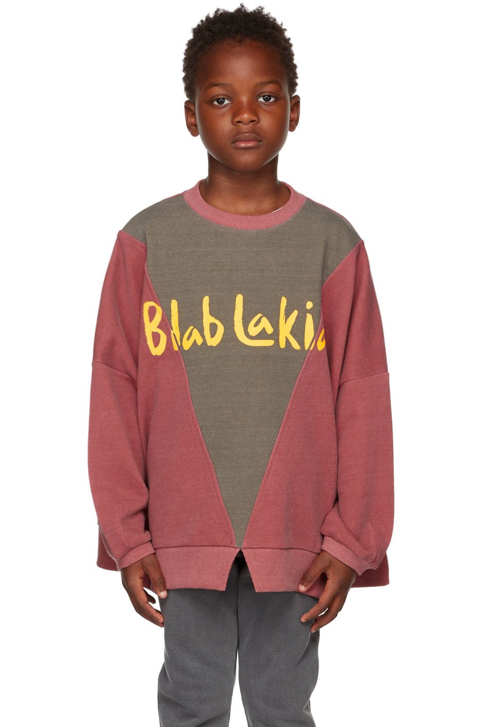 BlabLakia - Kids Burgundy & Gray Logo Sweatshirt